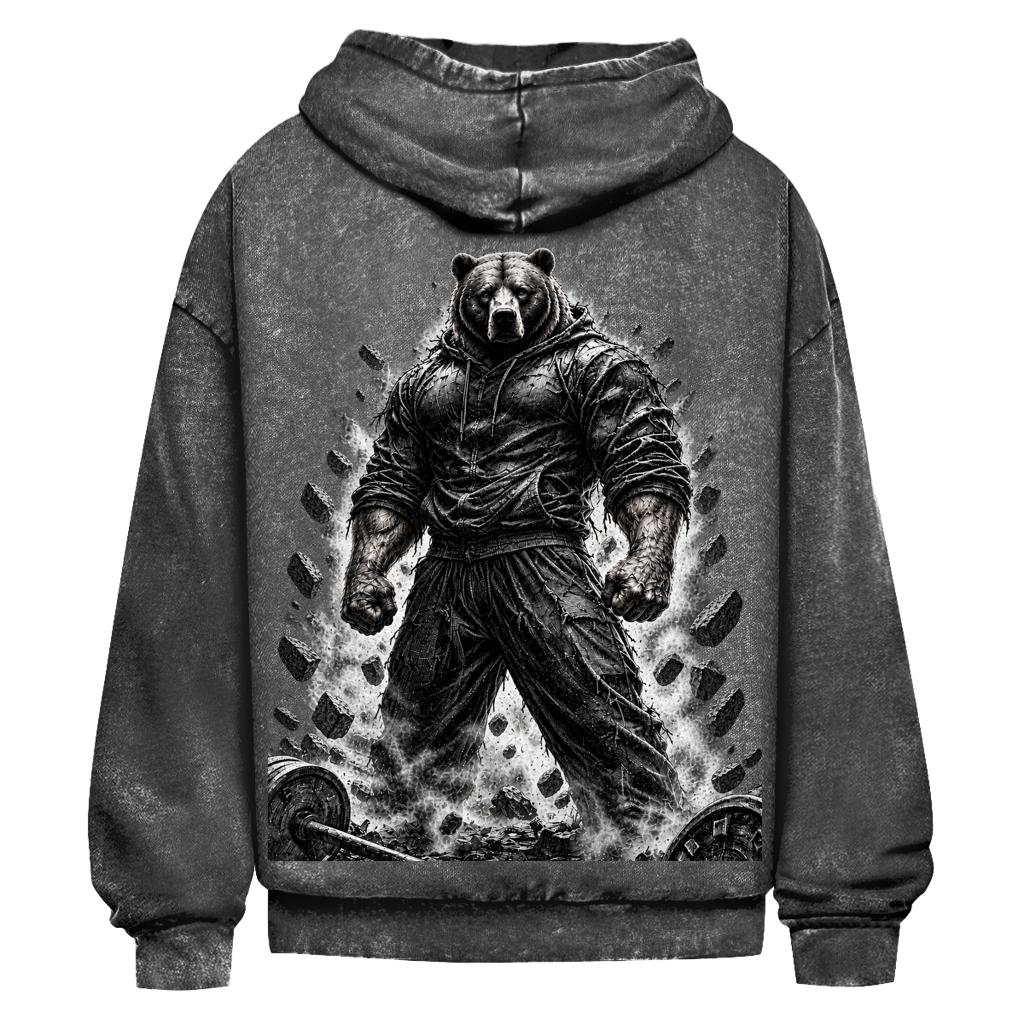 Oversize Washed Hoodie Pravilo Bär