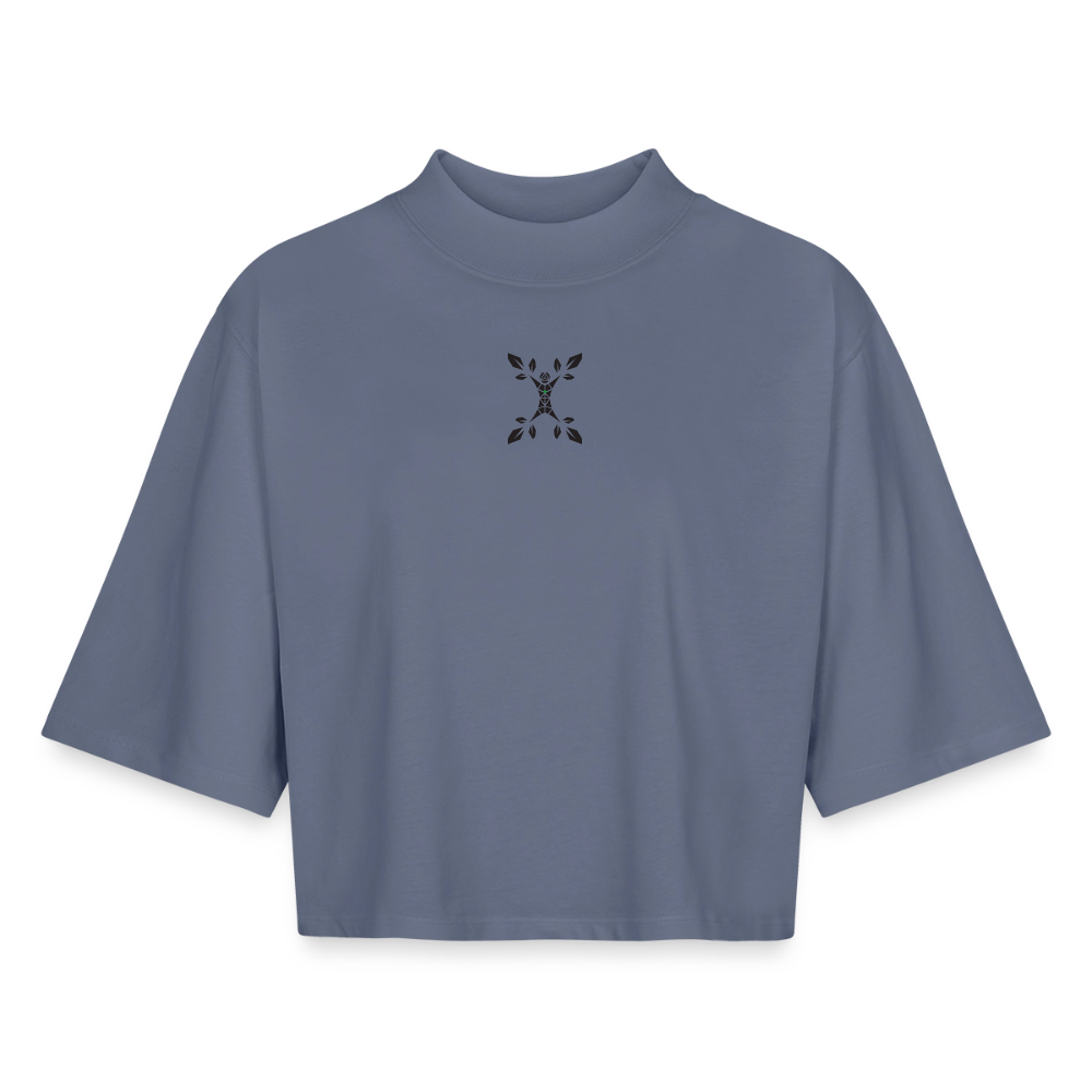 Boxy Frauen Recyceltes 3 - Blaugrau