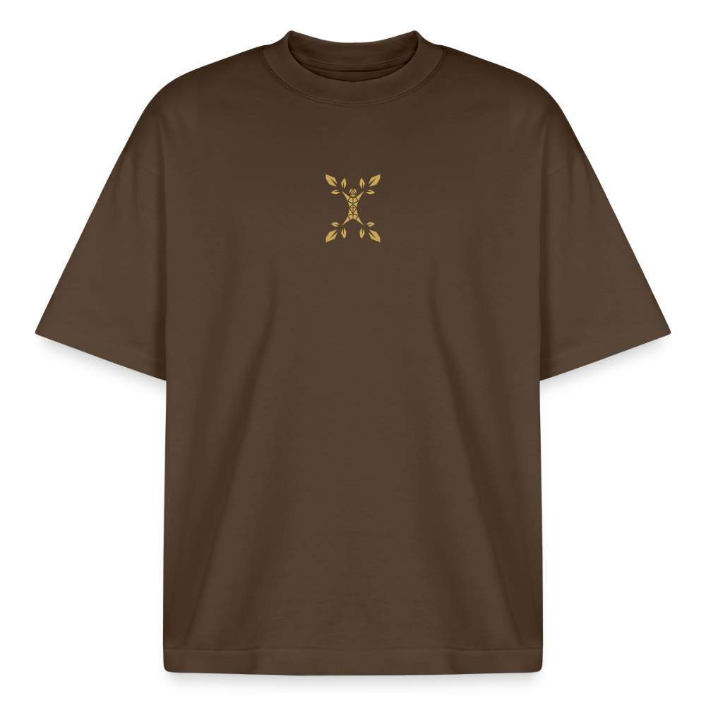 Pravilo-Klaus Boxy Heavyweight Unisex Organic T-Shirt - Dunkelbraun