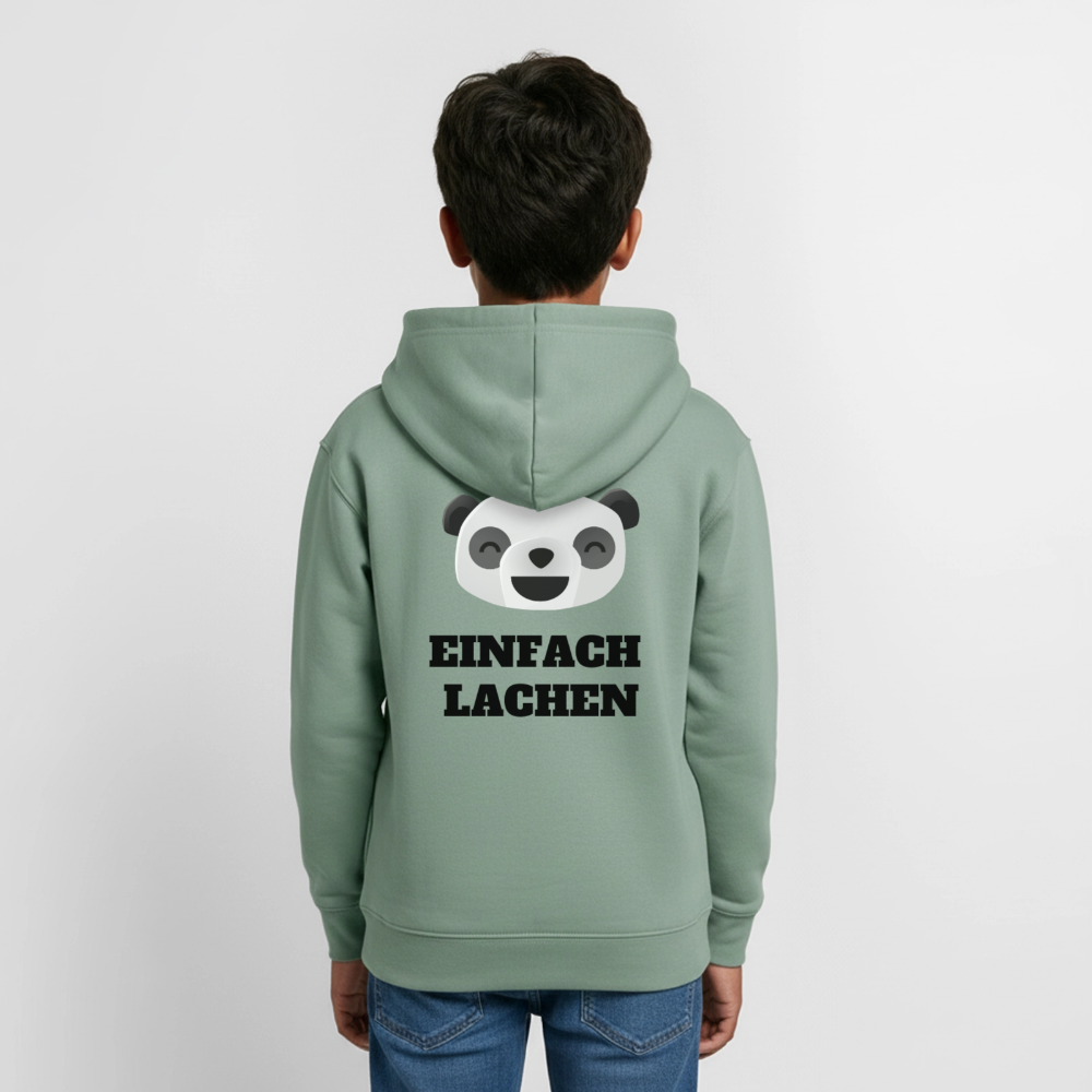 Teenager Hoodie Einfach Lachen - Graugrün
