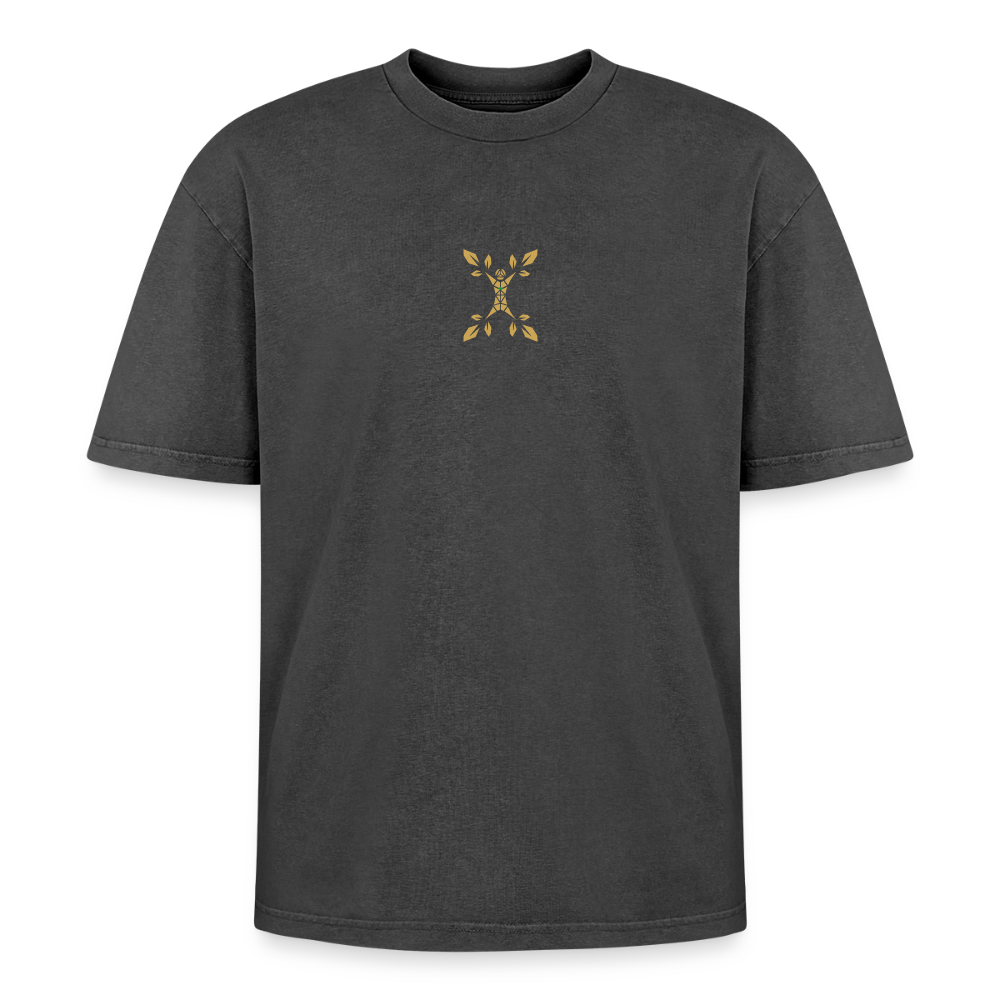 Pravilo- Klaus Oversized Unisex Premium Acid-Washed T-Shirt - Schwarz Acid Wash