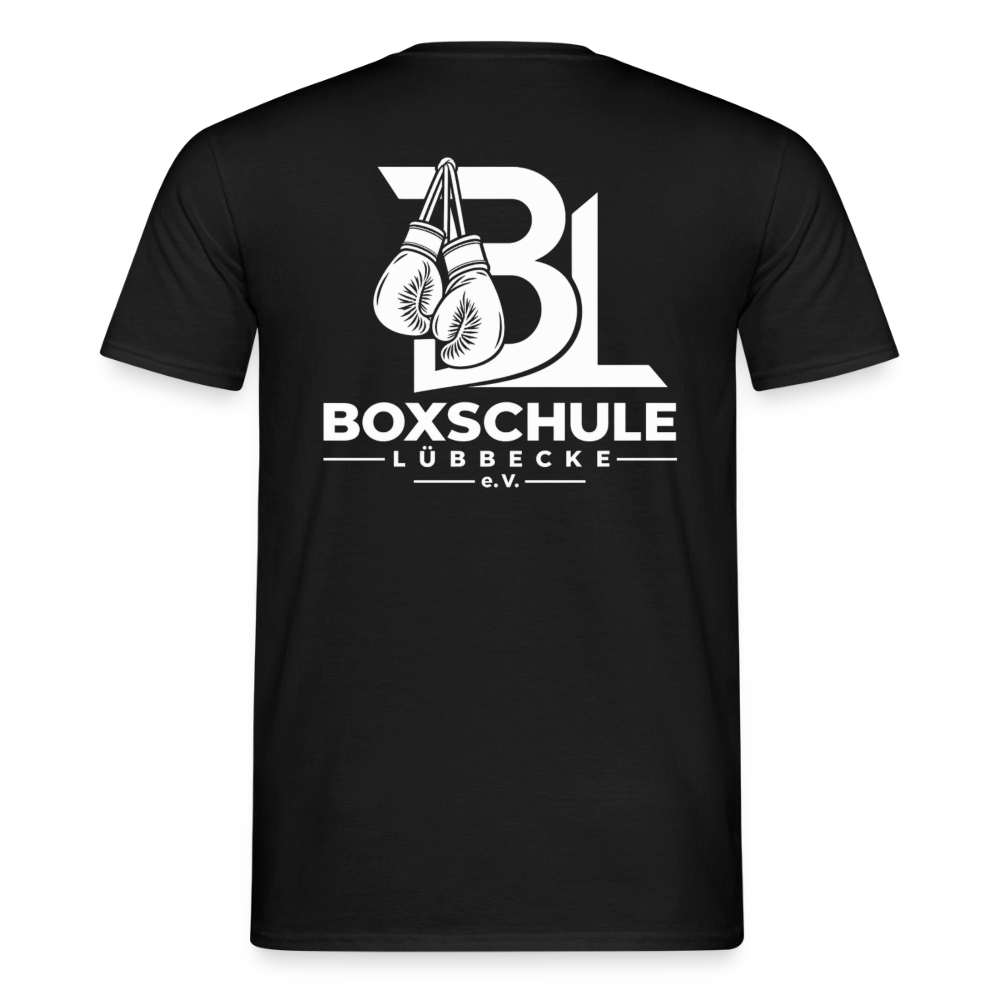 Männer T-Shirt Boxschule - Schwarz