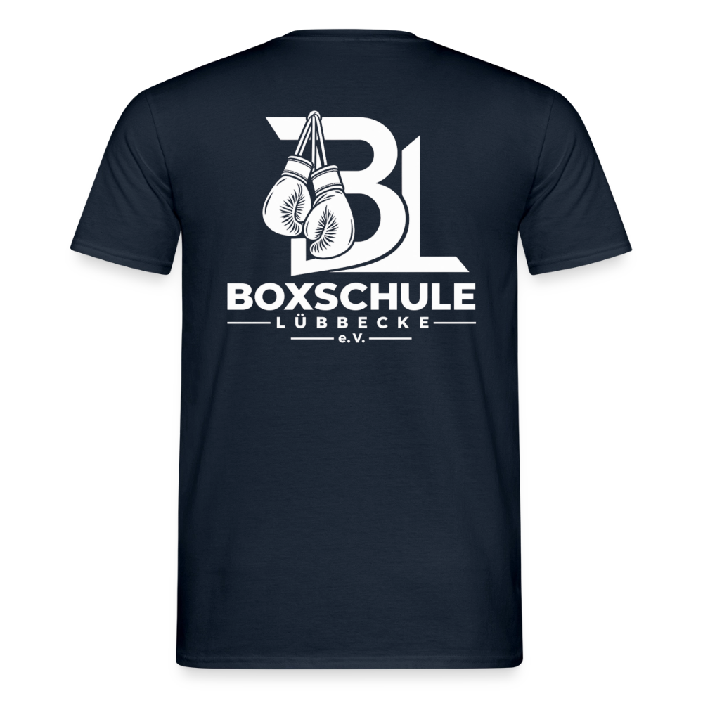 Männer T-Shirt Boxschule - Navy