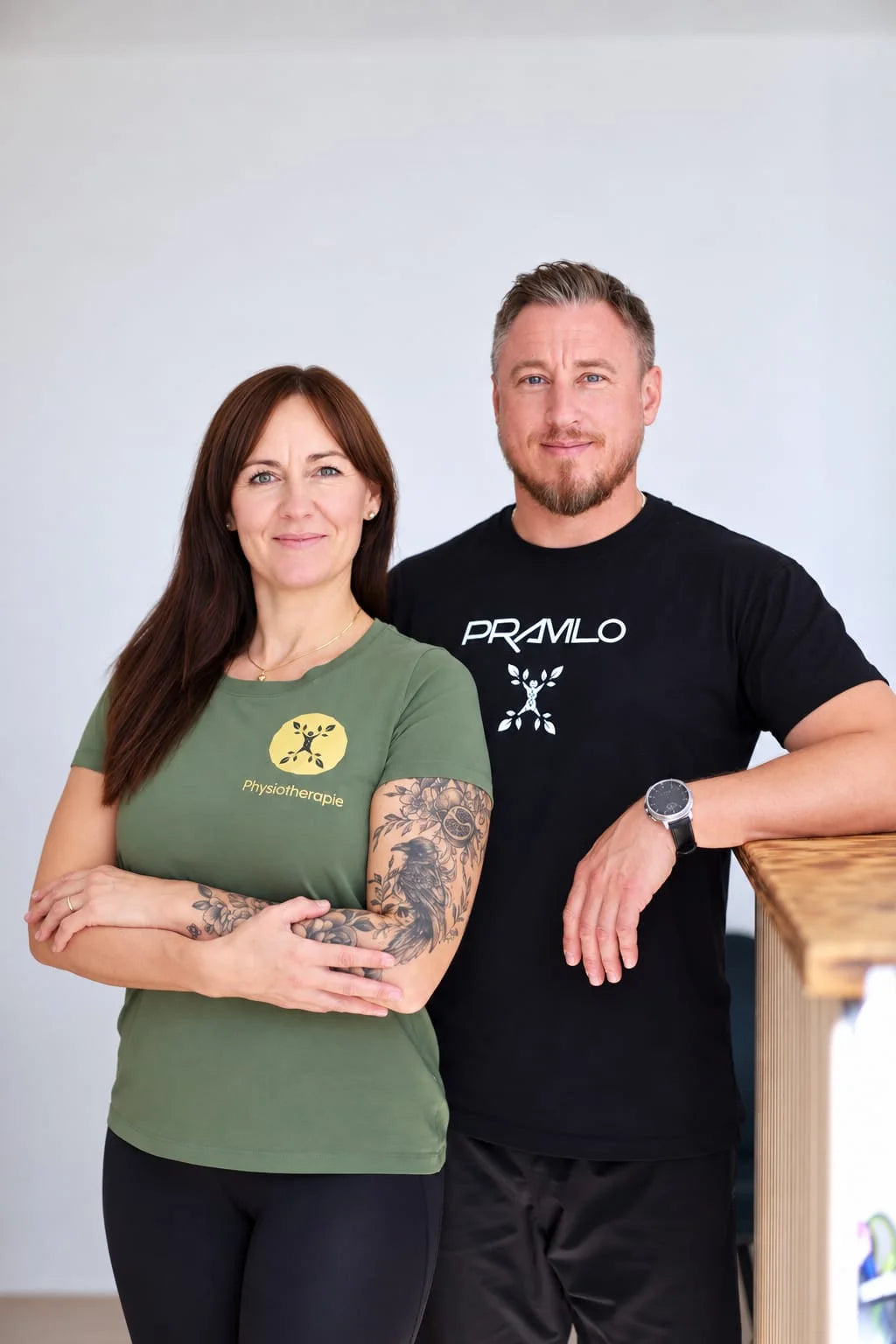 Maria und Andreas Klaus in ihrer Physiotherapiepraxis